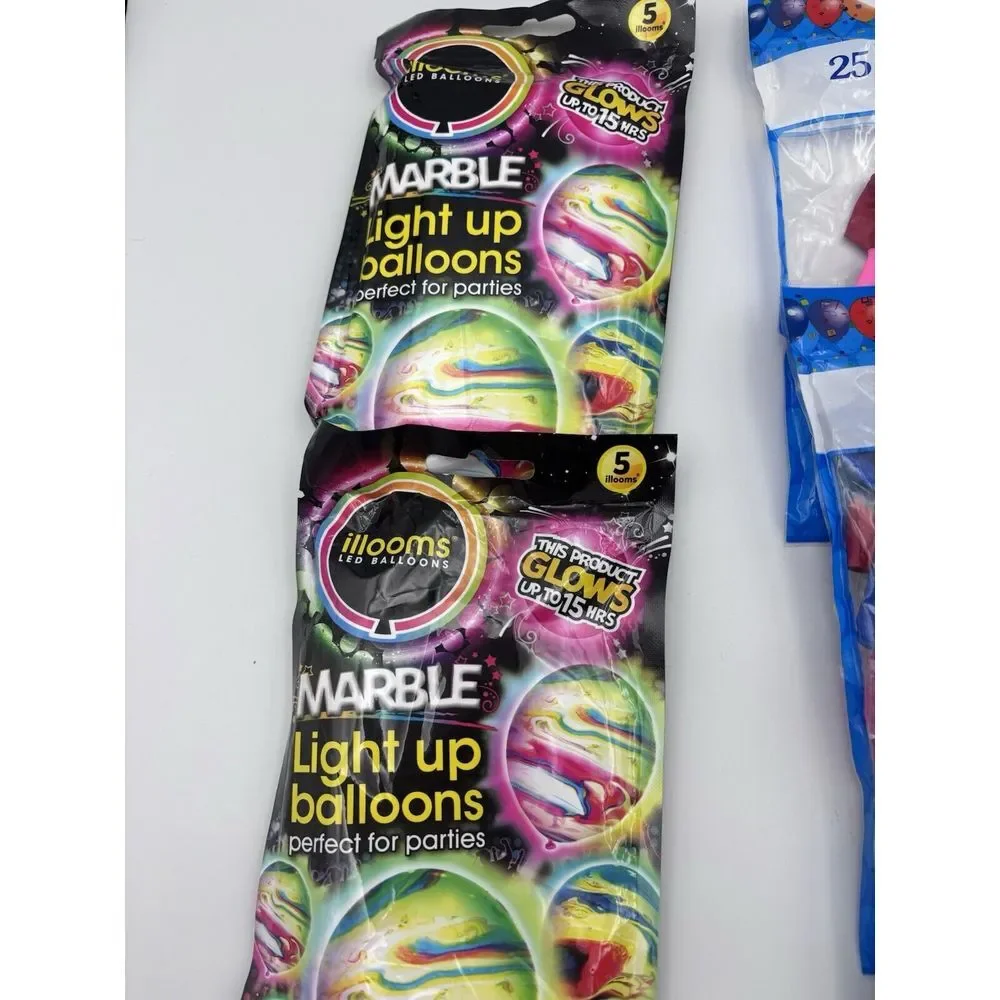 10 Packages Of Balloons NWT Light Ups Are‎ 9 Inch. The Rest Are 12 Inch. 2648